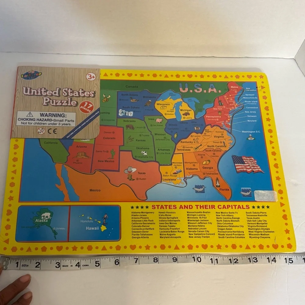 NWTUnited States Puzzle with Capitals